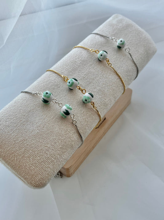 Green Floral Bracelet