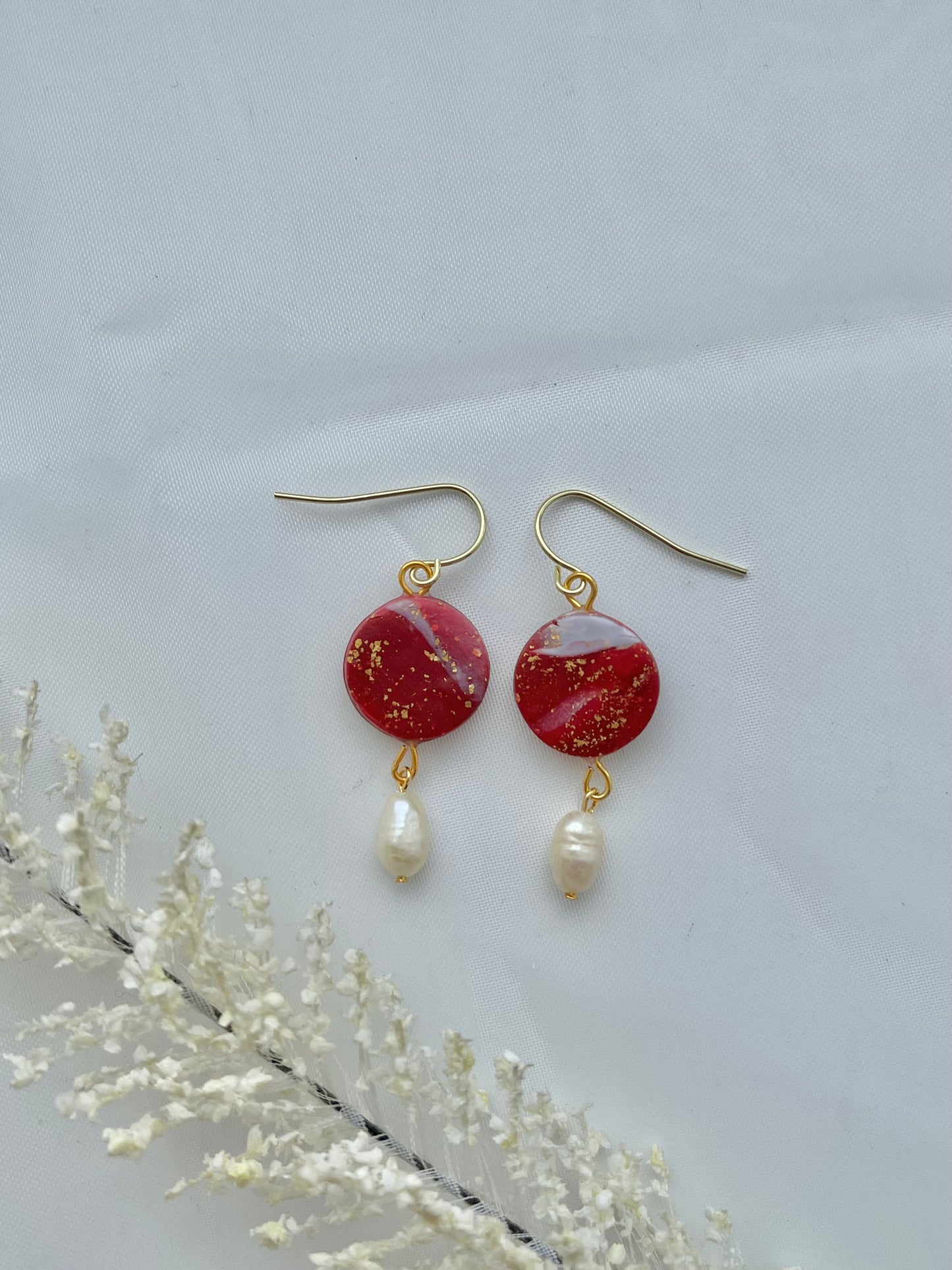 Clay & Pearl Earrings