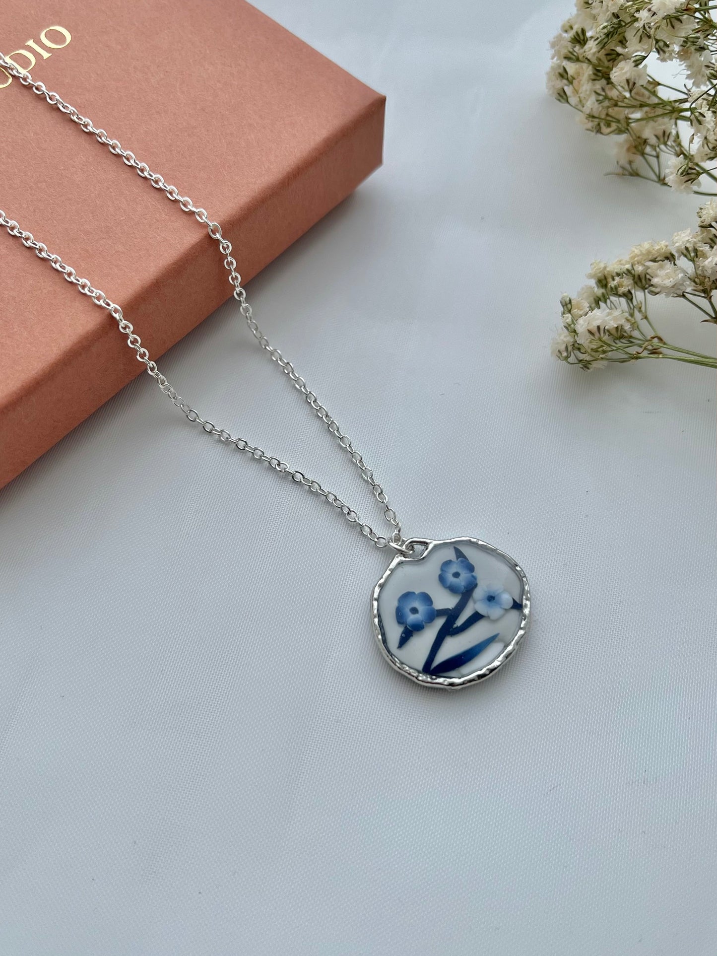 Blue China Necklace No. 2