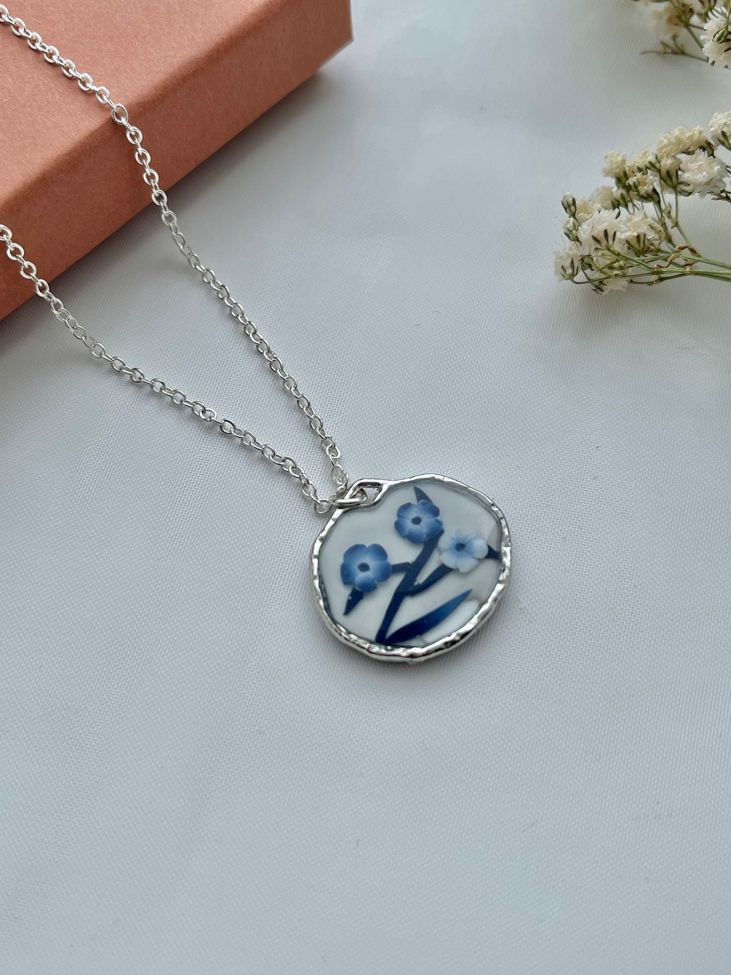 Blue China Necklace No. 2