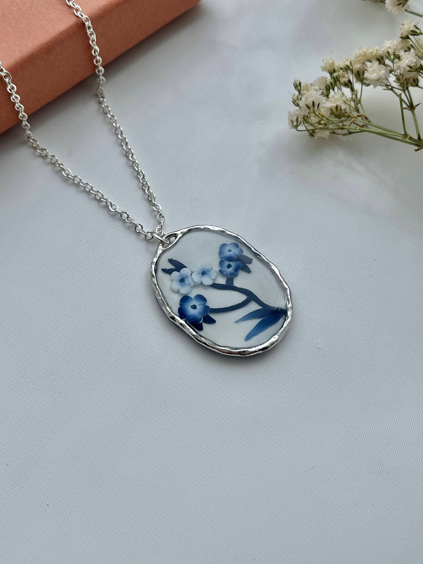Blue China Necklace No. 3