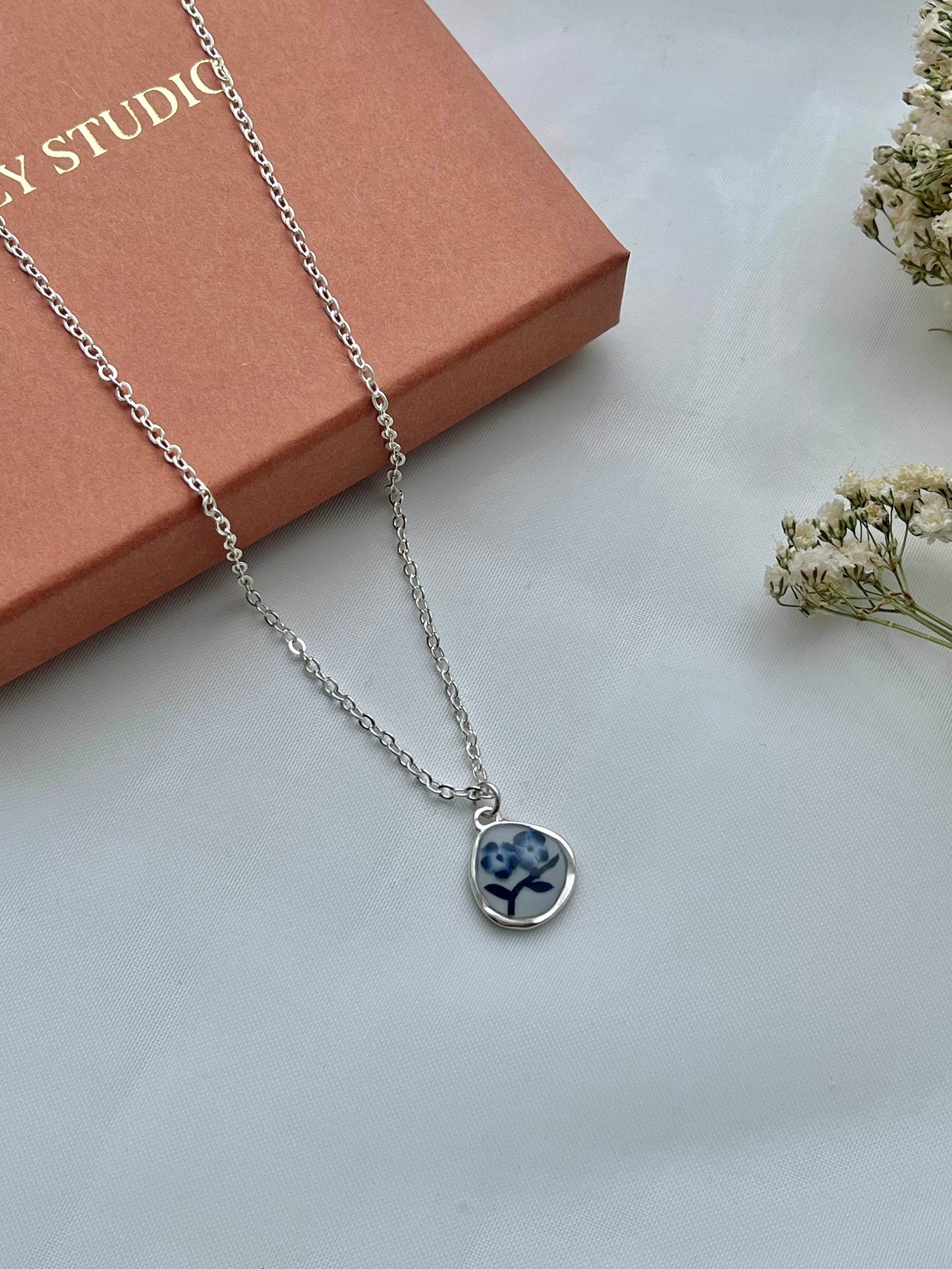 Blue China Necklace No. 1