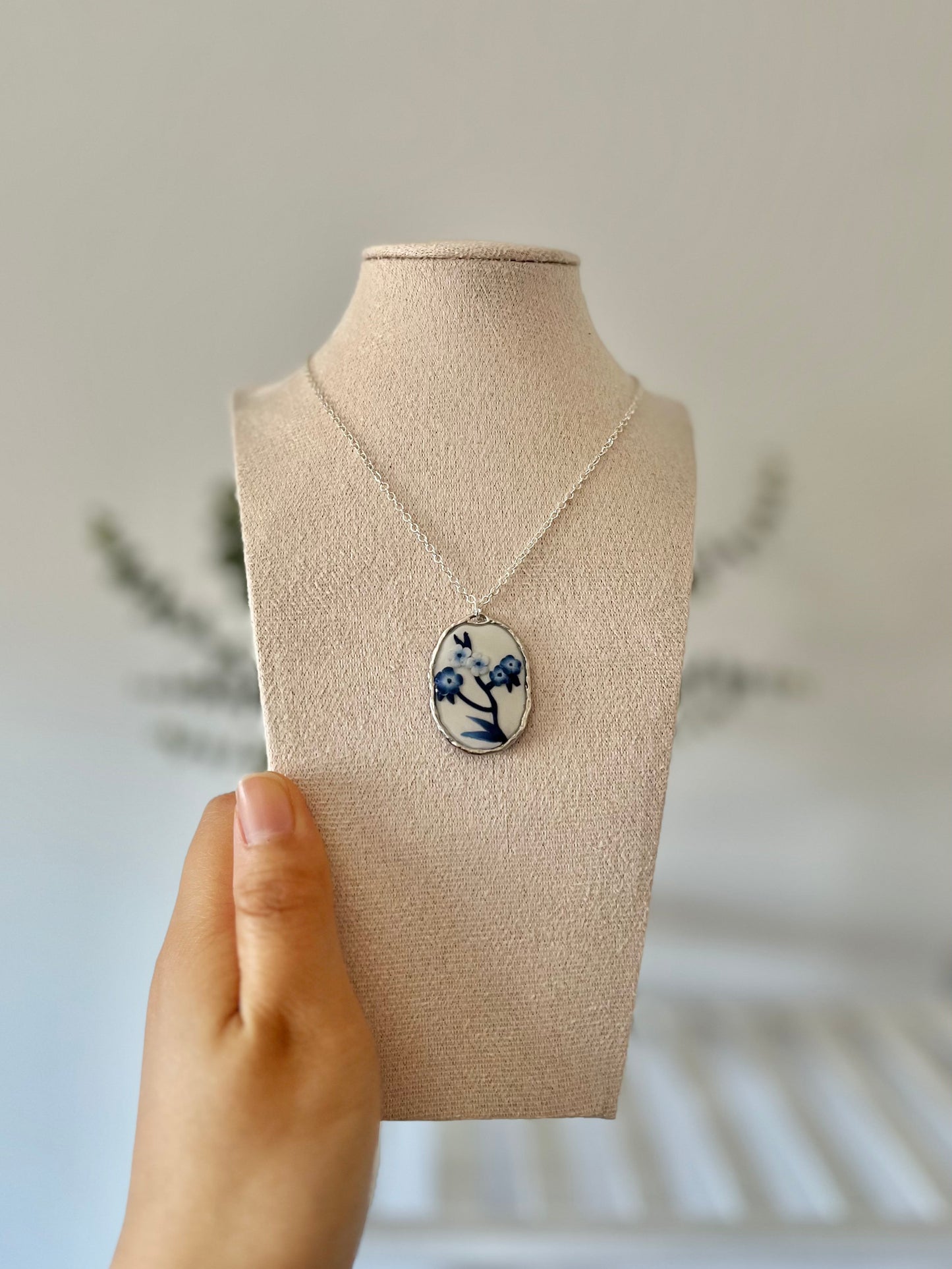 Blue China Necklace No. 3