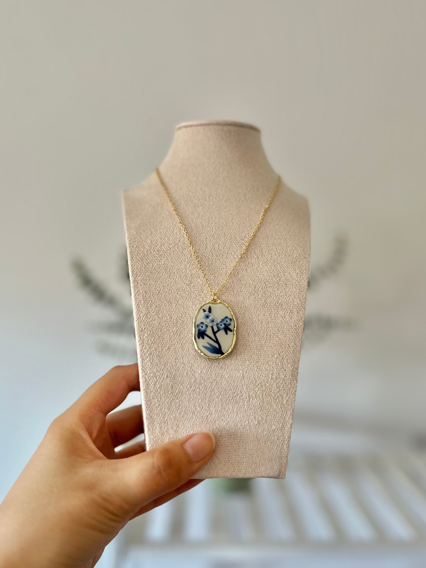 Blue China Necklace No. 3