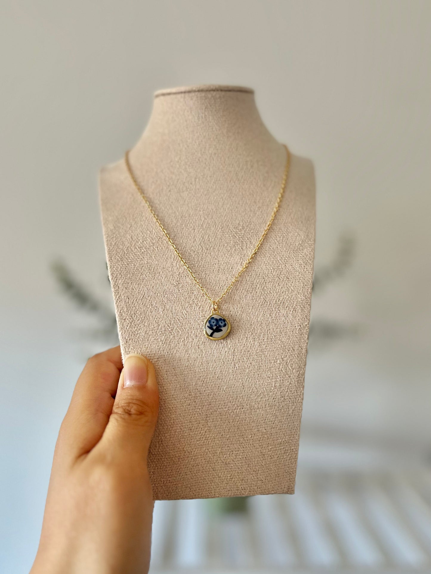 Blue China Necklace No. 1