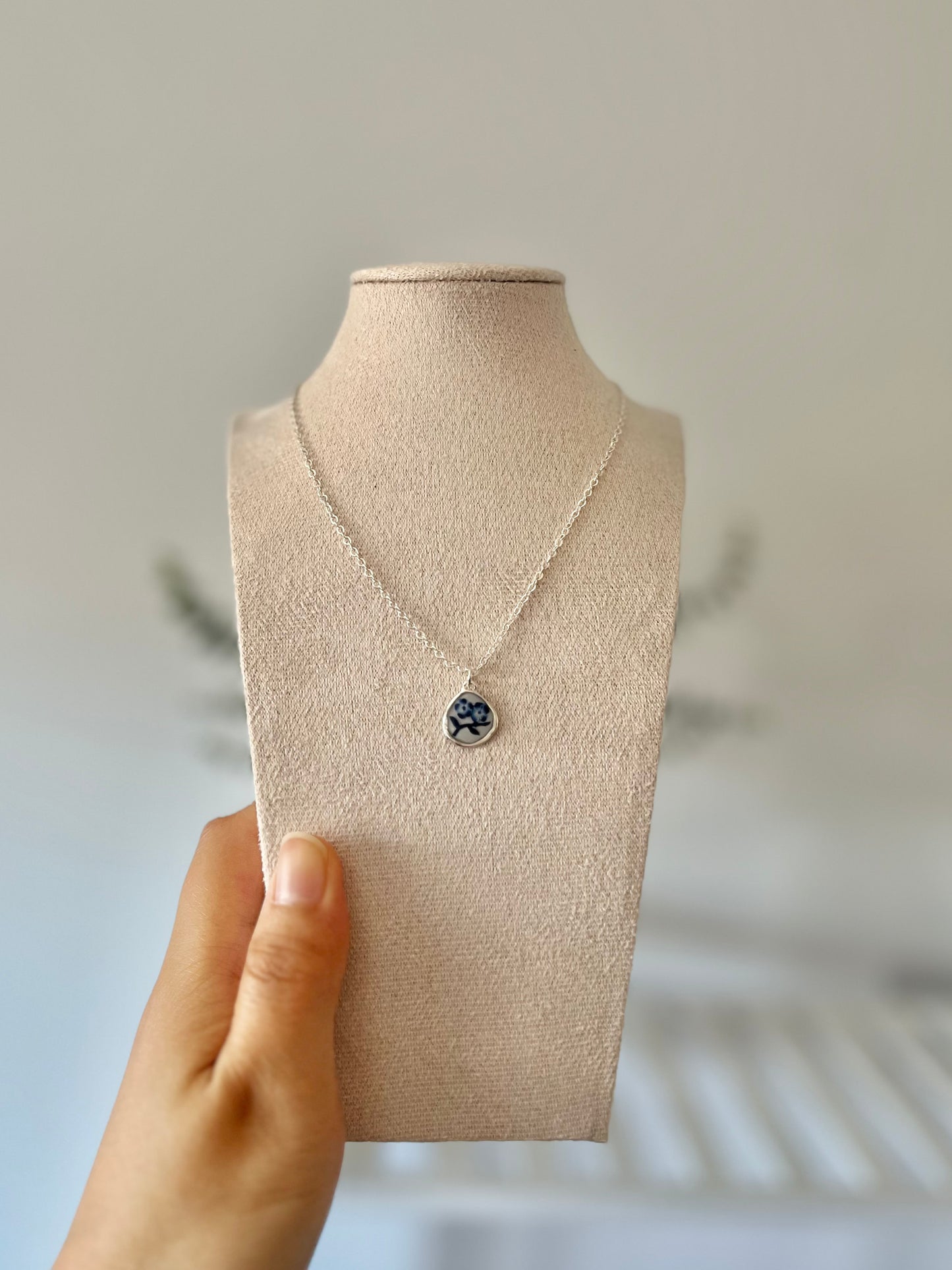 Blue China Necklace No. 1