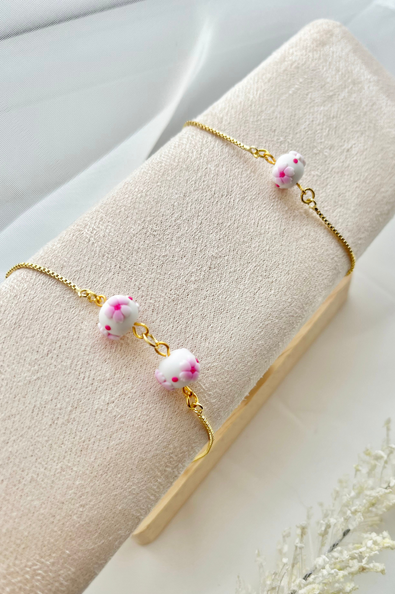 Clay Bracelet | Cherry Blossom Bracelet