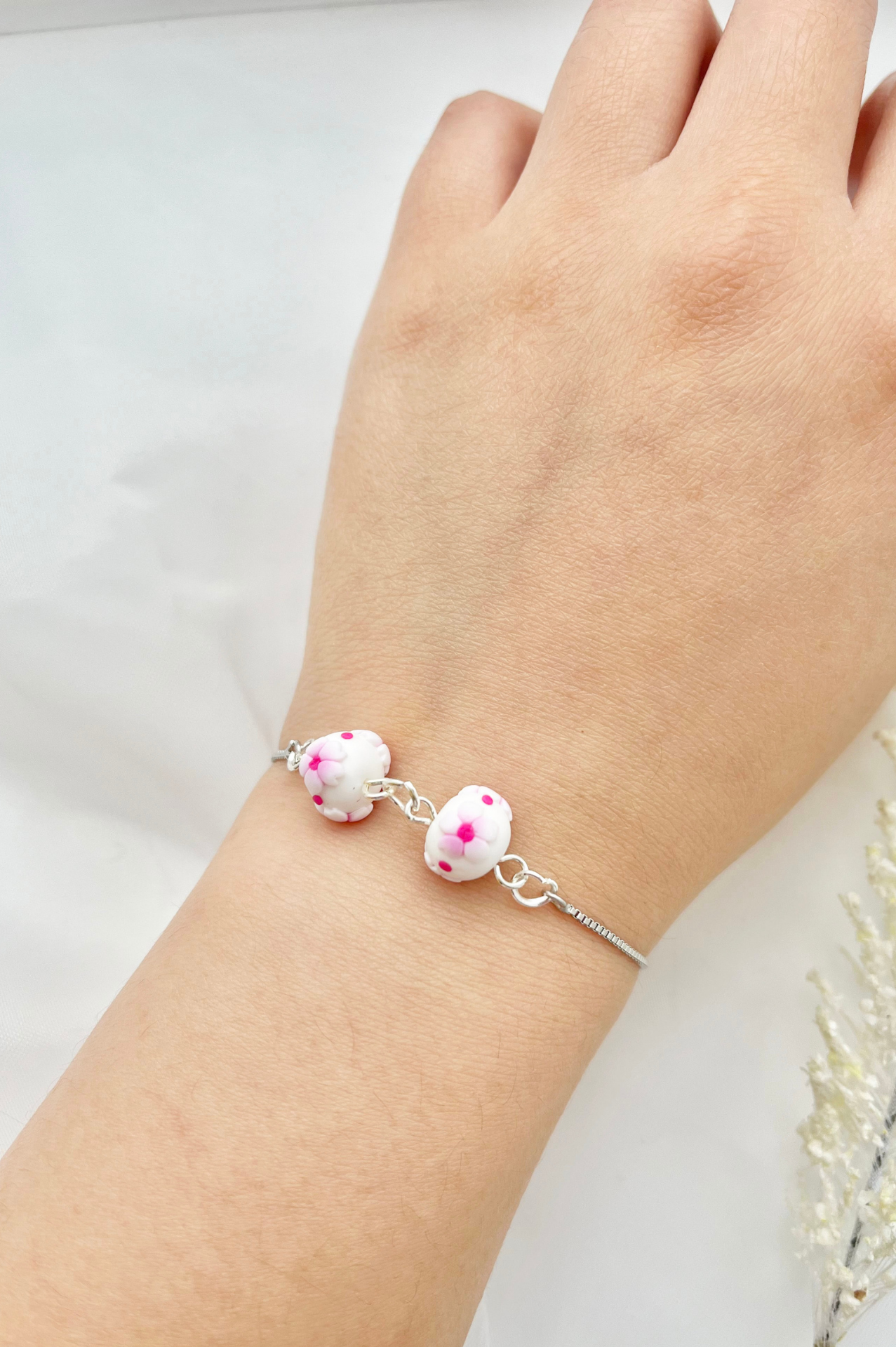 Clay Bracelet | Cherry Blossom Bracelet