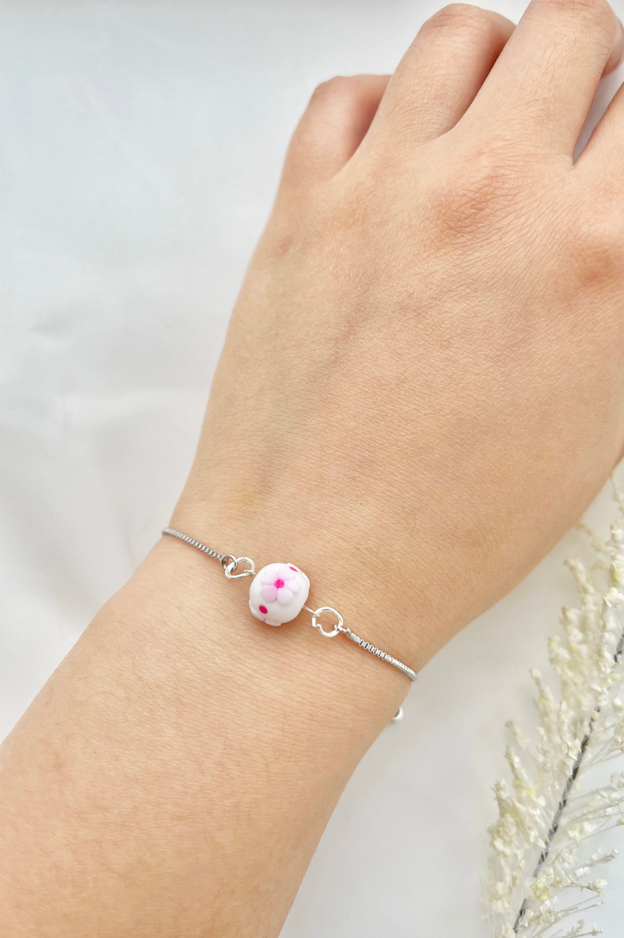 Clay Bracelet | Cherry Blossom Bracelet