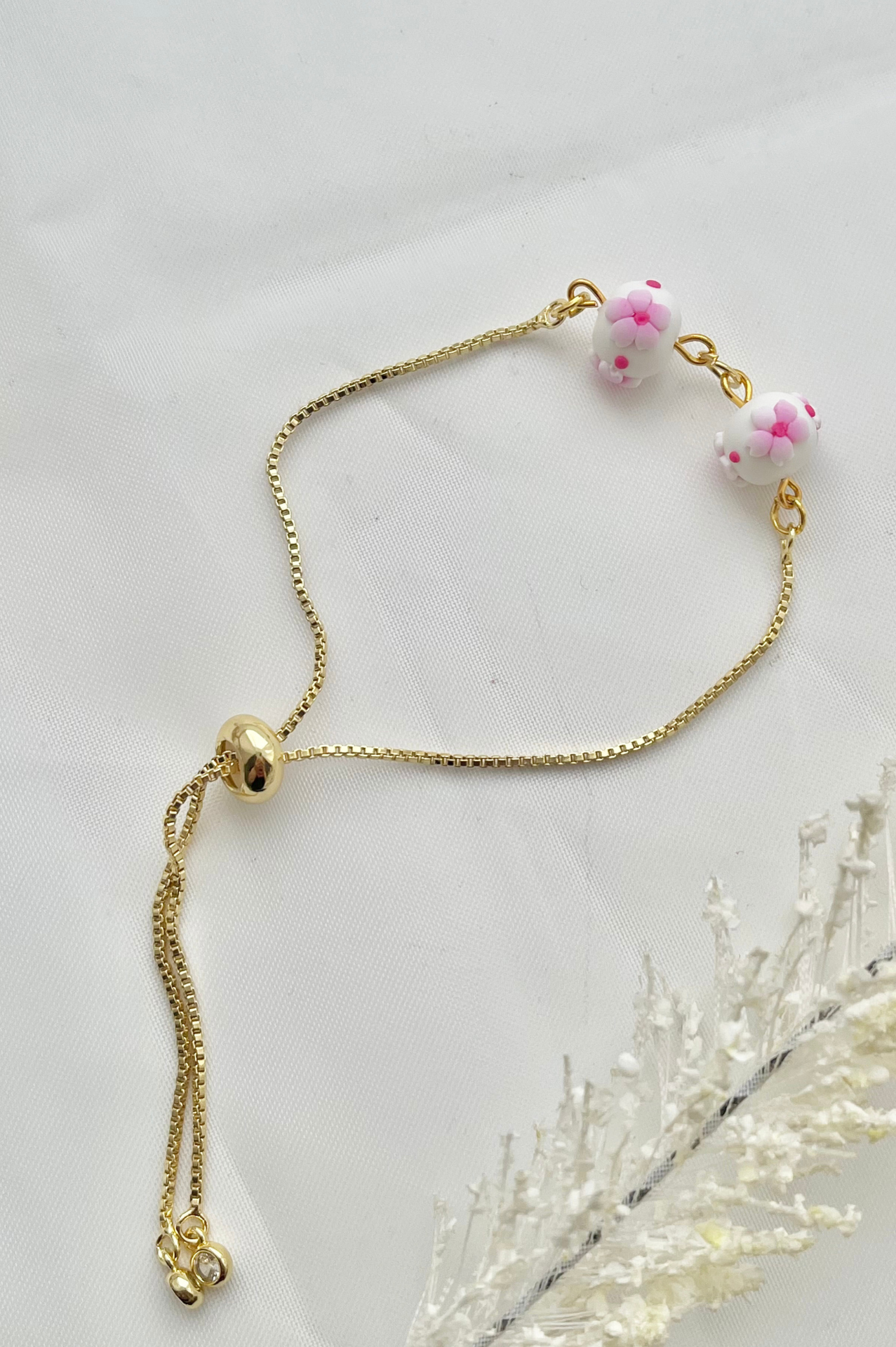 Clay Bracelet | Cherry Blossom Bracelet
