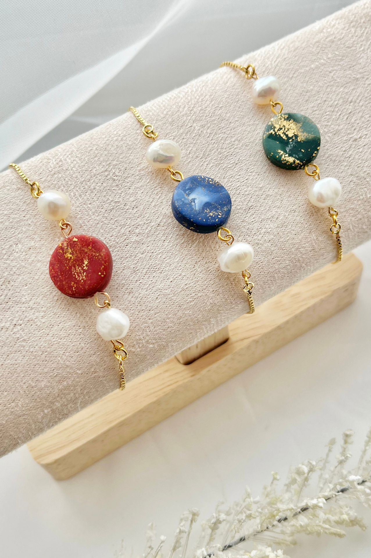Clay Bracelet | Clay & Pearl Bracelet