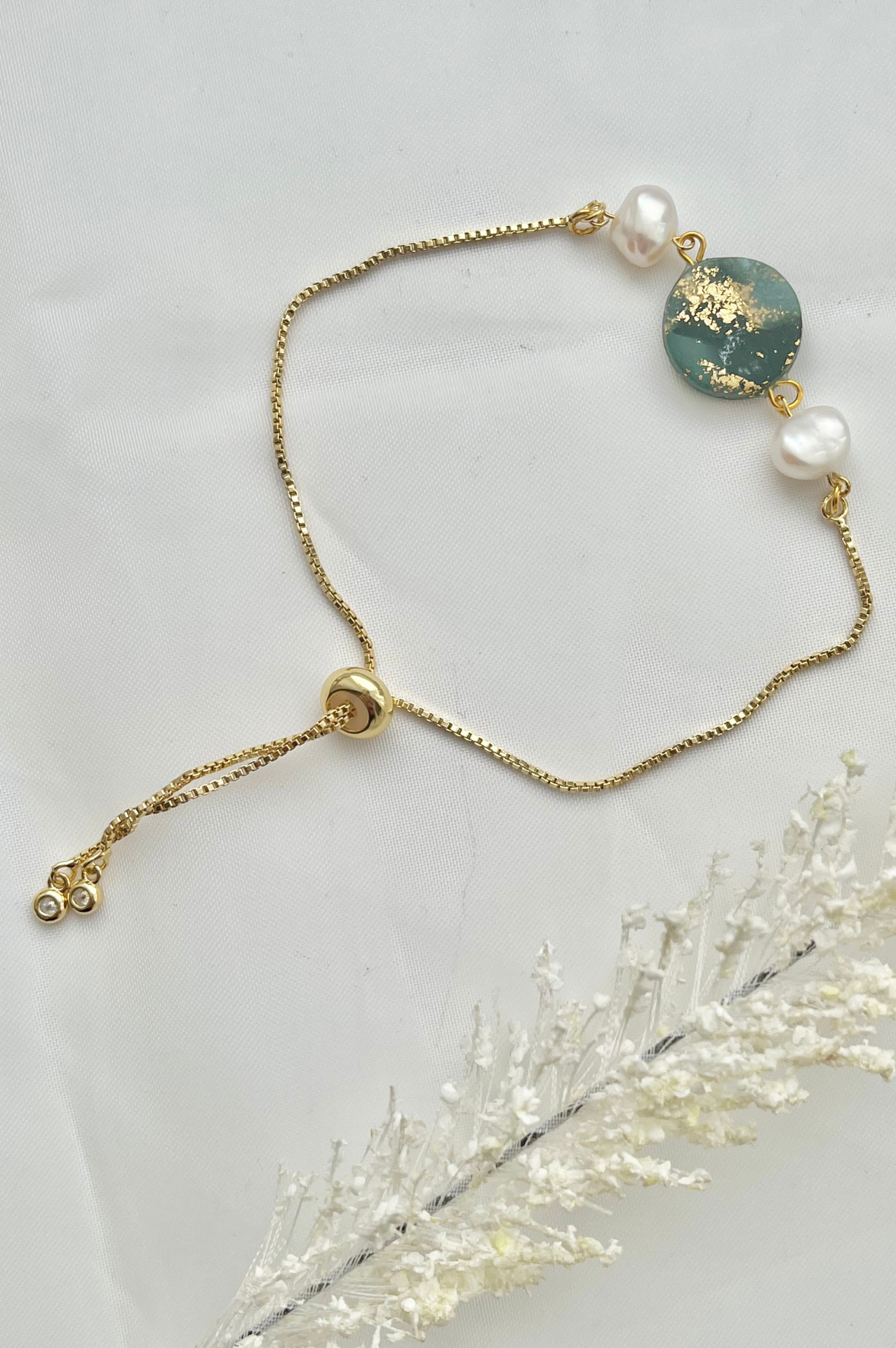 Clay Bracelet | Clay & Pearl Bracelet