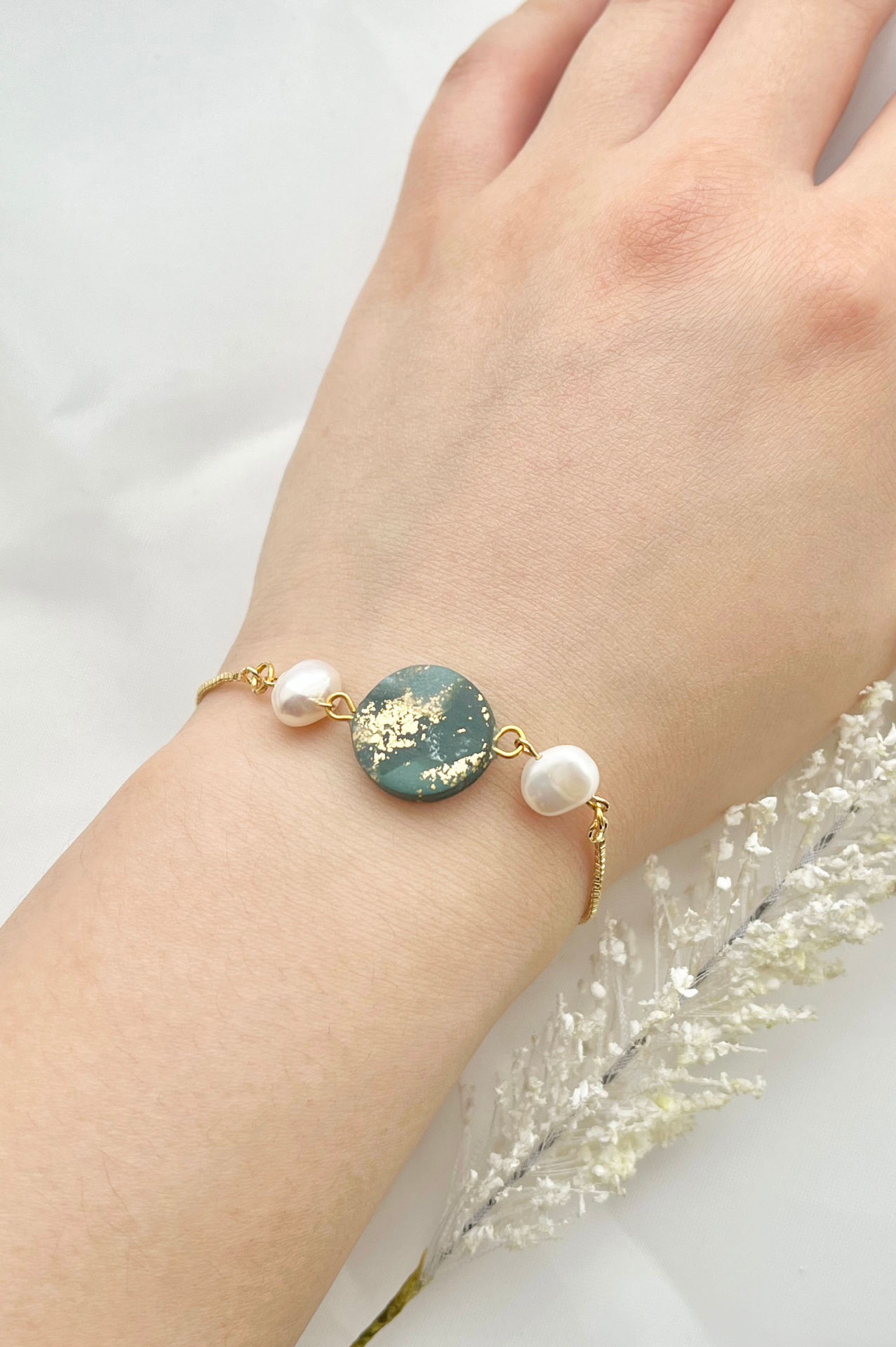 Clay Bracelet | Clay & Pearl Bracelet