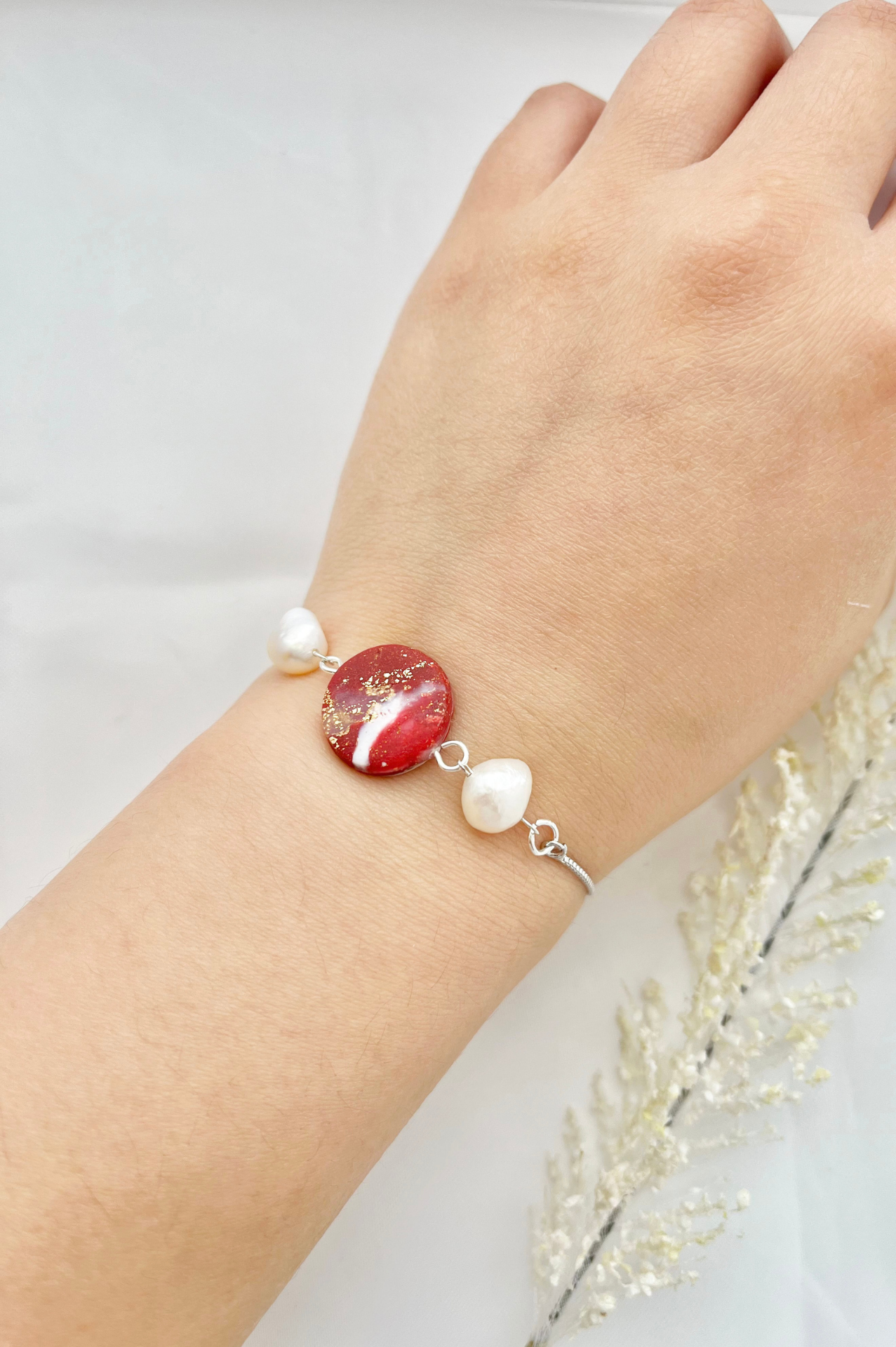 Clay Bracelet | Clay & Pearl Bracelet