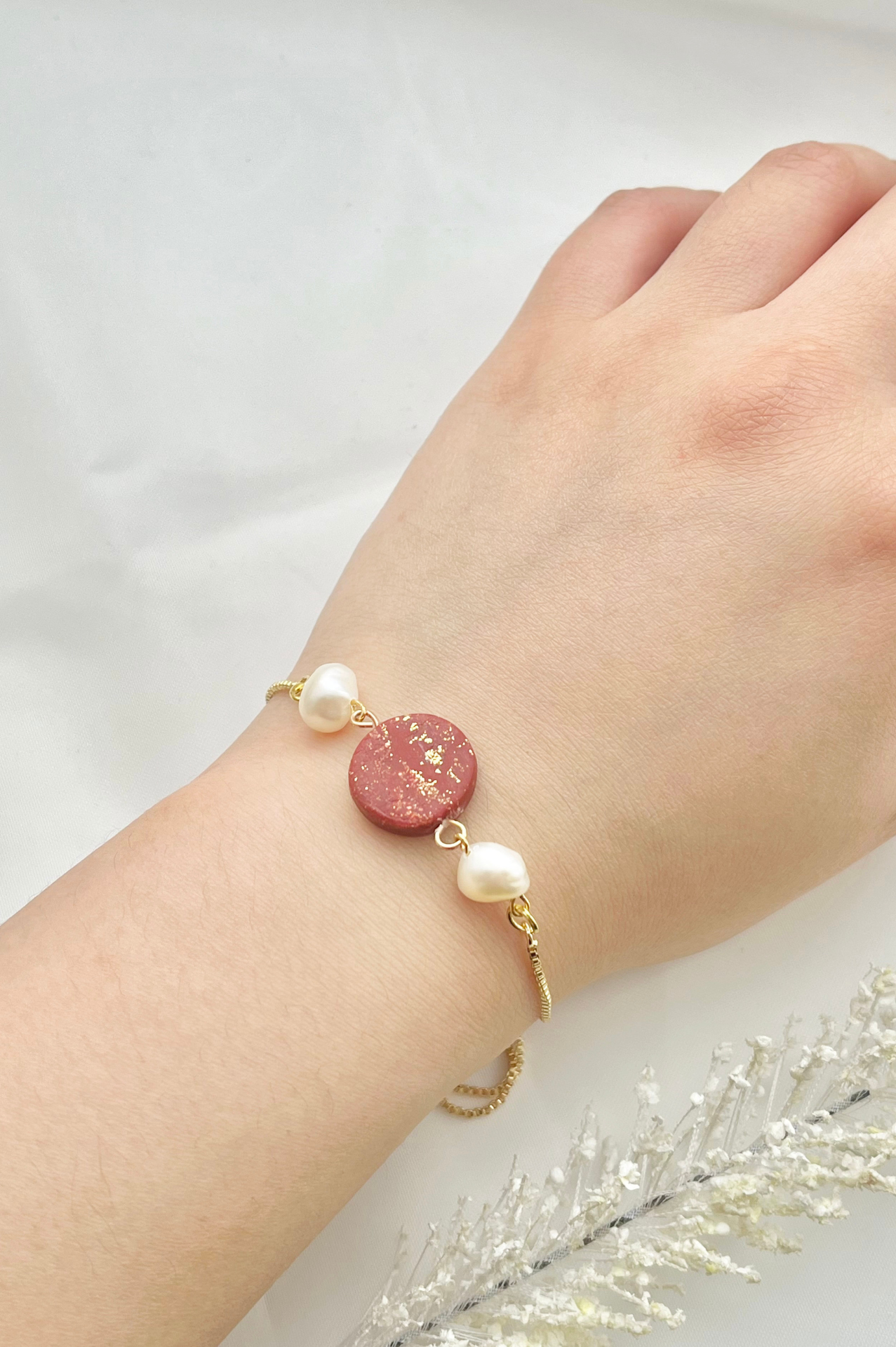 Clay Bracelet | Clay & Pearl Bracelet
