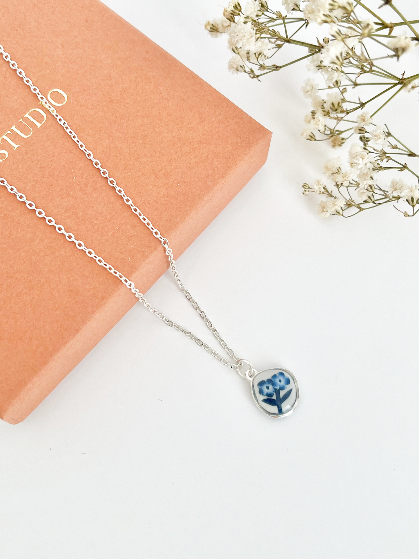Blue China Necklace No. 1