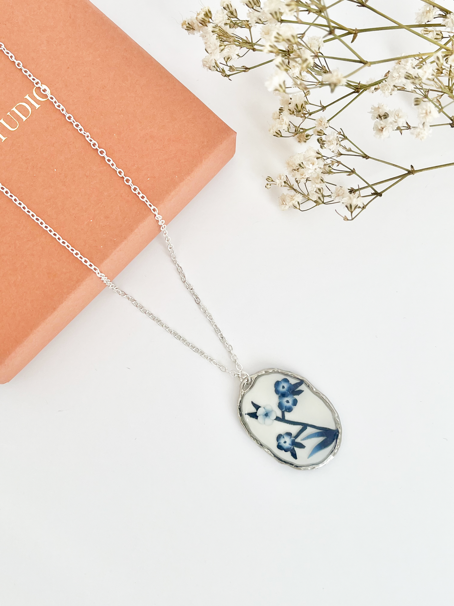 Blue China Necklace No. 3