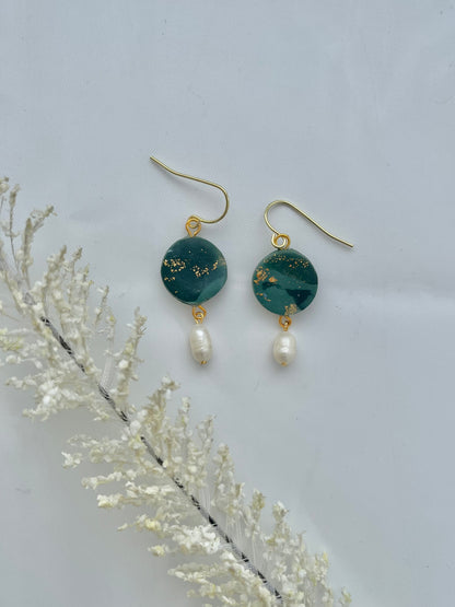 Clay & Pearl Earrings