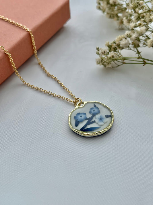 Blue China Necklace No. 2